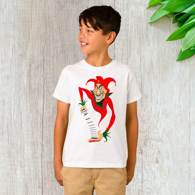T-shirt Joker Jester Grinning avec Jack-in-the-Box (Créateur téléchargé)