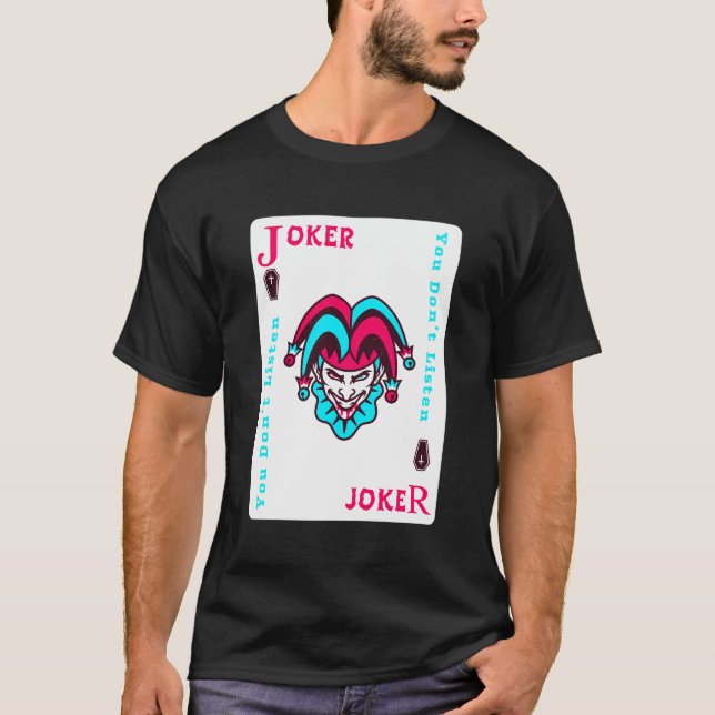 T-shirt Joker Jouer Carte esthétique Jester (Devant)