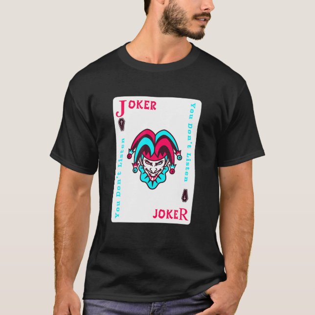T-shirt Joker Jouer Carte esthétique Jester (Devant)