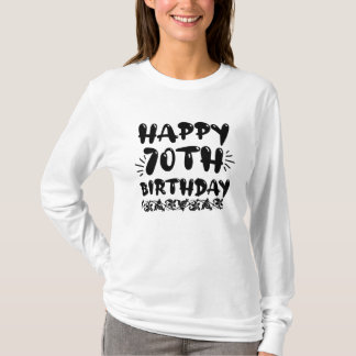 T-shirt Joli 70e anniversaire décoratif heureux, soixante-