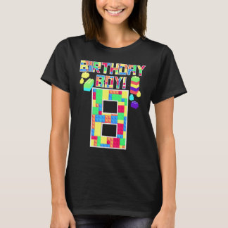 T-shirt Joli 8e anniversaire  8 ans garçons de constructio