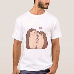 T-shirt Joli Accrocher Hérisson En Amour