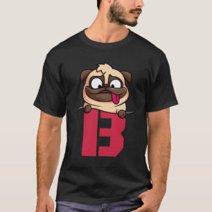 T-shirt Joli alphabet Carlin, lettre B, alphabet chien Cla