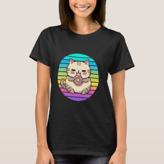 T-shirt Joli Animal Chat Chaton Avec Soleil, Garçons, Fill