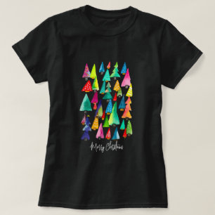 T-shirt Joli aquarelle arbres de Noël