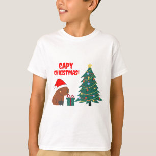 T-shirt Joli arbre de Noël Capybara