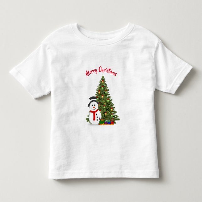 T-shirt joli arbre de Noël pour tout-petit (Devant)