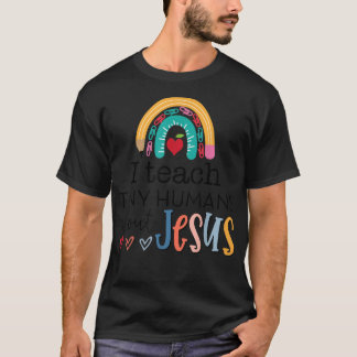 T-shirt Joli Arc-En-Ciel De Retour À L'École, J'Enseigne À