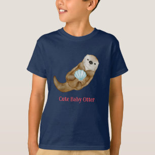 T-shirt Joli arc-en-ciel Otter Scallops fête d'anniversair