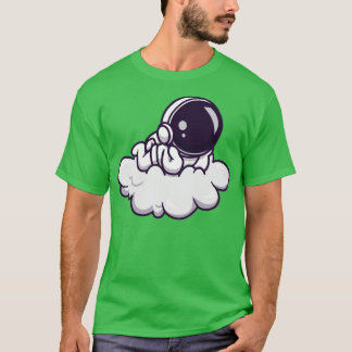 T-shirt Joli astronaute allongé sur un nuage