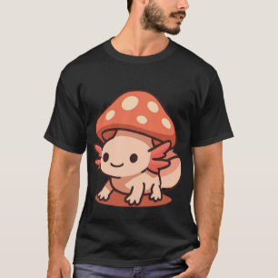 T-shirt Joli Axolotl avec un Chapeau Champignon