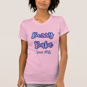 T-shirt Joli Bébé Bleu Bossy depuis 20XX Femme