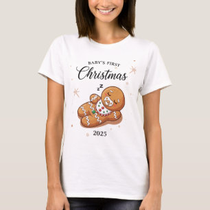 T-shirt Joli bébé pain d'épice endormi pour son premier No