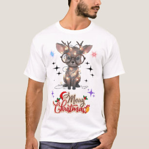 T-shirt Joli bébé renne vous souhaite un joyeux Noël !