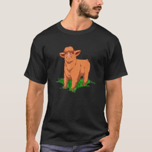 T-shirt Joli bébé vache highlandaise écossaise