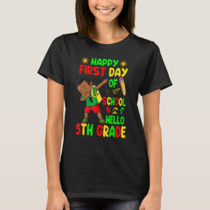 T-shirt Joli Black Boy Dabbing Hello 5e année Enseignant S