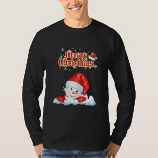 T-shirt Joli bonhomme de neige Hiver Joyeux Noël 2021