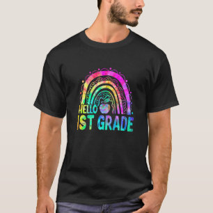 T-shirt Joli Bonjour 1ère Classe Rainbow Tie Dye Retour À 