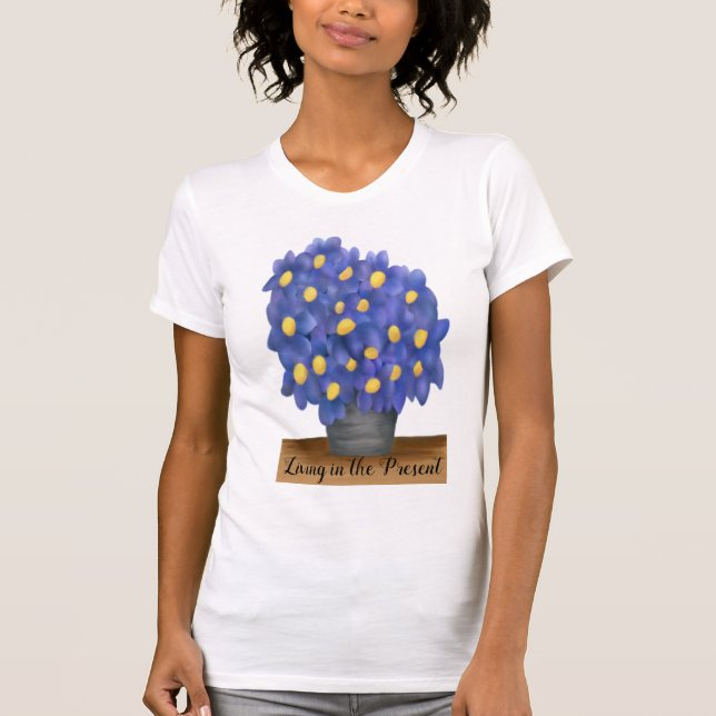 T-shirt Joli bouquet de fleurs violettes (Devant)