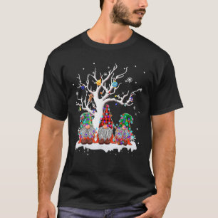 T-shirt Joli Buffalo Gnome Plaid Christmas Tree Léger laid