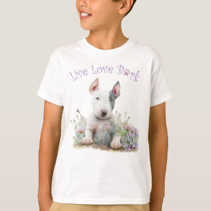 T-shirt Joli Bull Terrier Floral