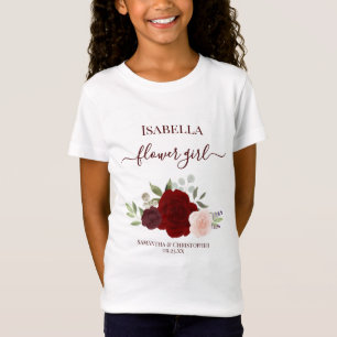 T-Shirt Joli Cadeau de Demoiselle d'Honneur Fleurs Roses B