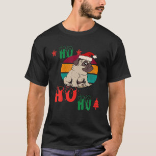 T-shirt Joli Carlin de Noël Chien Ho Ho, Joyeux Noël
