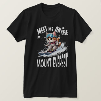 T-shirt Joli CAT.Le chat d'aventure sans peur qui prend. P