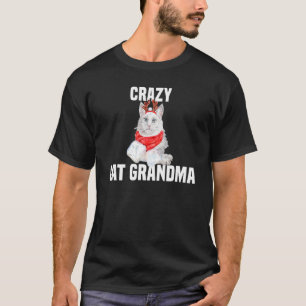T-shirt Joli chat angora avec costume de renne folle grand
