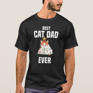 T-shirt Joli chat avec guirlandes Meilleur papa chat de to