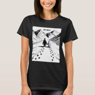 T-shirt Joli chat avec manchot mais pourquoi montagnes pou