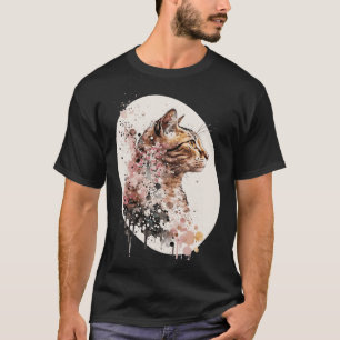 T-shirt Joli chat Bengal Fleur de cerisier japonaise Sakur