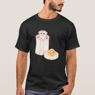 T-shirt Joli Chat Dans La Boîte Adoption de Chat 1