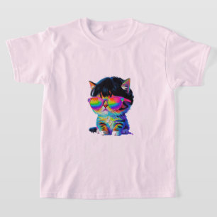 T-shirt Joli Chat Drôle Smol (Peinture No. 1)