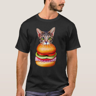 T-shirt Joli chat hamburger   Catburger BurgerCat     Idée