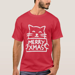T-shirt Joli Chat Joyeux Noël