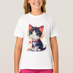 T-shirt Joli chat Kawaii pour les amoureux des chats 