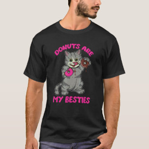 T-shirt Joli Chat Mignon Mangeant Des Donuts De Meilleure 