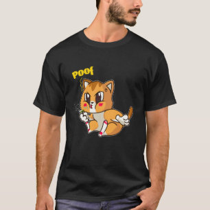 T-shirt Joli Chat Orange Chaton Blowing Pissenlit