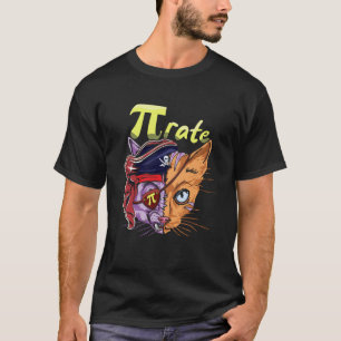 T-shirt Joli Chat Pirate Pi Math Vacances Mathématiques Jo
