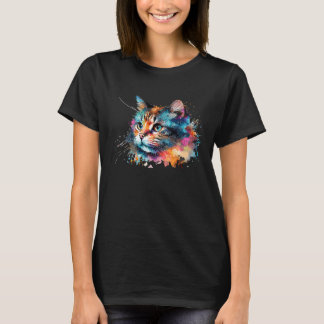 T-shirt Joli chat pour chaton Coloré arc-en-ciel coloré