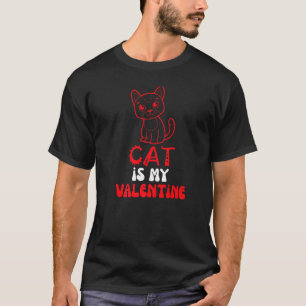 T-shirt Joli chat pour la Saint-Valentin Chat est mon vale