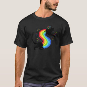 T-shirt Joli Chat Rétro Arc-en-Ciel Chatons Colorés Vinta