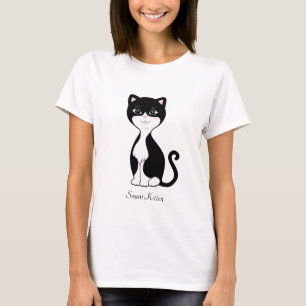 T-shirt Joli chat smoking intelligent