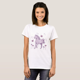 T-shirt Joli Cheval Violet