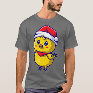 T-shirt Joli Chick avec Casquette Et Écharpe Waving Main C
