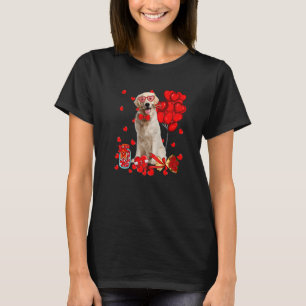 T-shirt Joli chien Labrador drôle coeur Saint-Valentin Chi