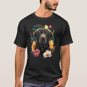 T-shirt Joli chien Labrador noir sur Labrador noir Récupér