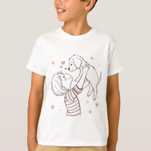 T-shirt Joli chiot avec un joli dessin pour enfant