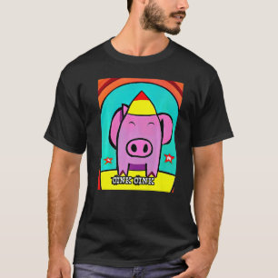T-shirt Joli Cochon Piggie Rose rose 14